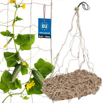 Jutová síť na popínavé rostliny zahrada rajčata okurky 180x360 cm