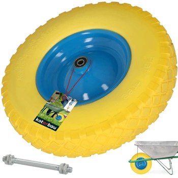 Kolo na kolečko 4.00-8 polyuretan - Barva žlutá