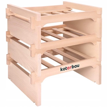 Dřevěný stojan na víno stojan na alkohol 12 lahví