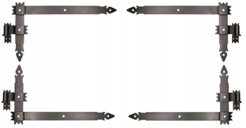 Pásový rohový závěs 600 garážový pro okenice - Barva černá