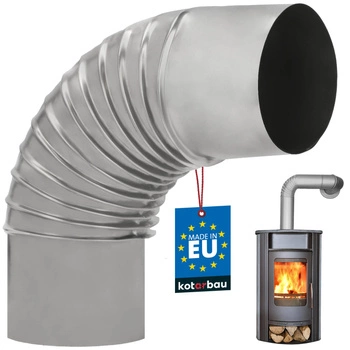 Koleno pro odvod spalin od sporáku ø120 žáruvzdorné