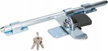 Zámek 340mm garážová zámek dveří s visacím zámkem - Barva stříbrná