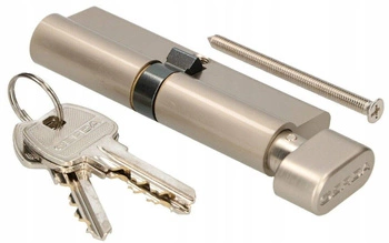 Zámková vložka s knoflíkem 40/40 nikl