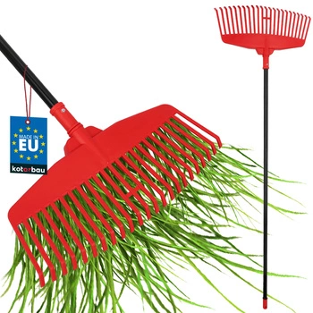 Hrábě na listí, trávu a seno 48,5 cm s hliníkovou násadou 1,5 m