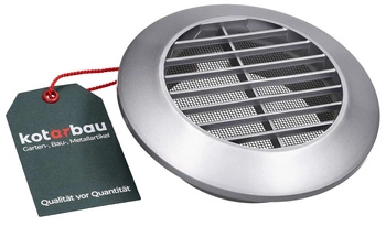 Větrací mřížka kulatá s mřížkou fi100 plastová - Barva saténová