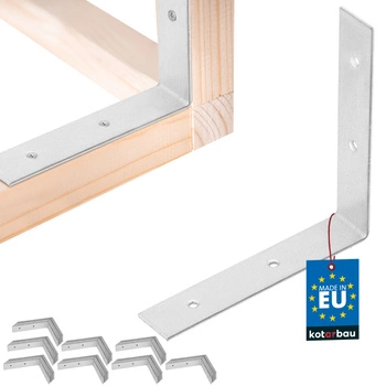 Tesařský úhelník nerezový pozinkovaný 100x100x20 mm sada 100 ks.