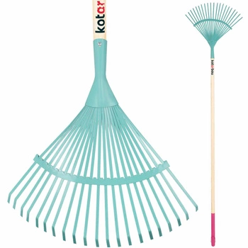 Vějířové hrábě z kovové pásky s násadou 187 cm