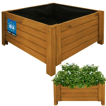 Zahradní květináč na terasu venkovní dřevěný dub 60x60cm