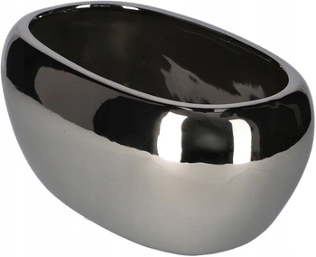 Květináč keramický podlouhlý 270 mm - Barva stříbrná