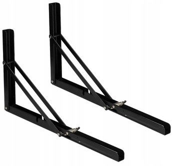 Držák skládací police 400 úhel černý - 2ks.