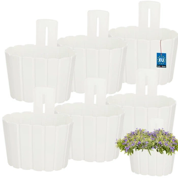 Květináč nástěnný antracit wisząca 200 MM Sada 6 ks..