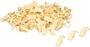 Plastové žabky záclonová tyč sada 100 ks.