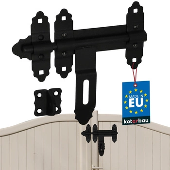 Závora, garážová vrata závora retro ocelová černá 200 mm