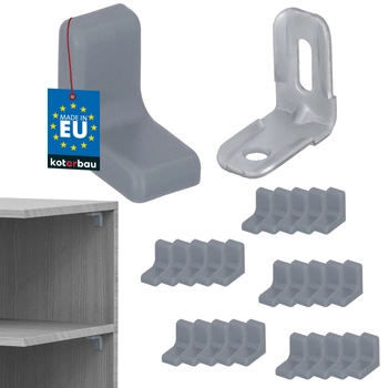 Komandorek nábytková úhlová konzola s víčkem jasan sada 25 ks.