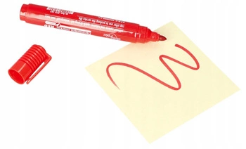 Permanentní fix červený voděodolný kulatý