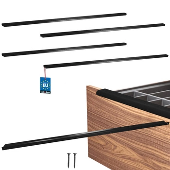 Uchyt nábytkový hliníkový černý mat 980/1000 mm sada 4 ks.