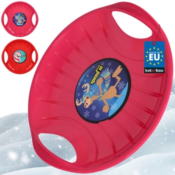 Sáně jablíčko na sjíždění růžové červené sada 2 ks.