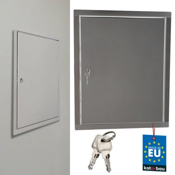 Inspekční dvířka zámek na klíč nerezová ocel stříbrná 30x40 cm