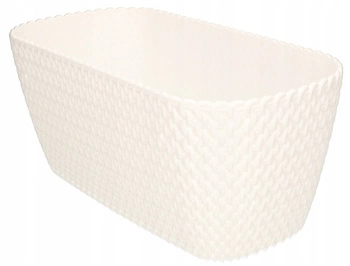 Květináč 300 mm balkonová oválná truhla - Barva bílá