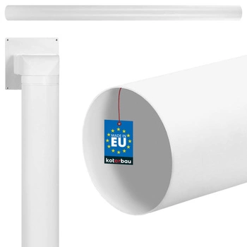 Ventilační kanál kulatý trubka pvc bílý 150 cm fi 100 mm