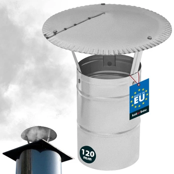 Kouřová stříška pro komínovou rouru pozinkovaná ø120