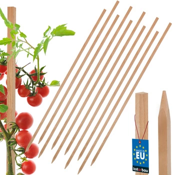 Dřevěné kůly na rajčata zeleninu zahradní podpěry 100 cm sada 10 ks.