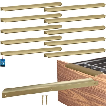 Uchyt nábytkový hliníkový zlatý mat 320/340 mm sada 10 ks.