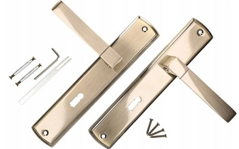 Klika dveřní 72mm dlouhý štít na klíč - Barva patina