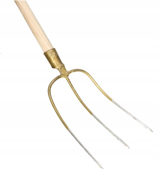 Třízubé vidle pro zemědělské kopání s hřídelí kotarbau zlato