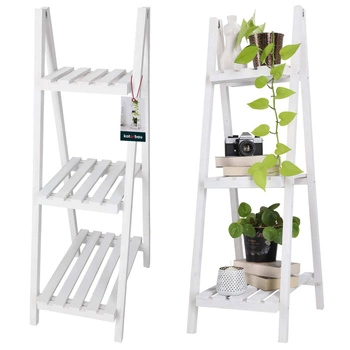 Dřevěný zahradní záhon pro rostliny terasa bílá