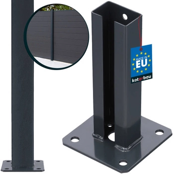 Základna sloupu šroubovaná grafit 60x40 mm