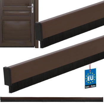 Těsnicí lišta pod dveře hnědá 27 mm 1 m sada 2 ks.