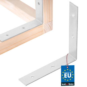 Tesařský úhelník nerezový pozinkovaný 100x100x20 mm