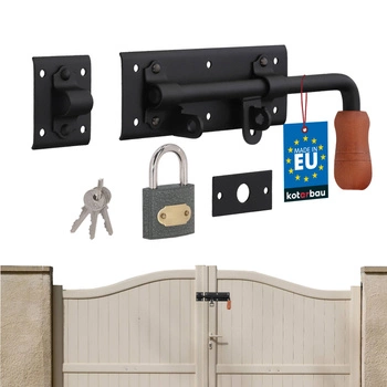 Garážová závora 280 mm černá pro branku vpravo s visacím zámkem