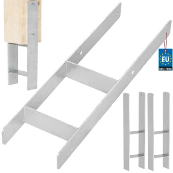 Základna sloupu h pro zabetonování pozinkovaná stříbrná 160 mm sada 2 ks.