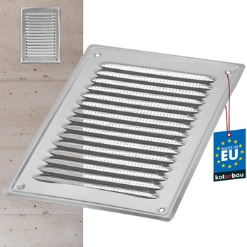 Větrací mřížka se síťkou z nerezové oceli 23x16,5 cm