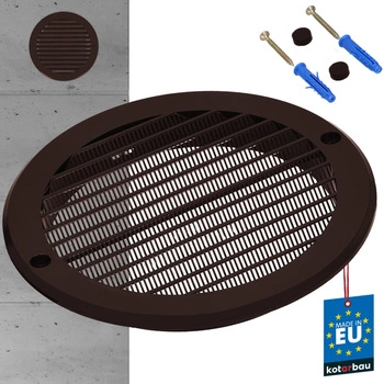 Mřížka krytka ventilační okrouhlá síťka 150 mm - Barva hnědá