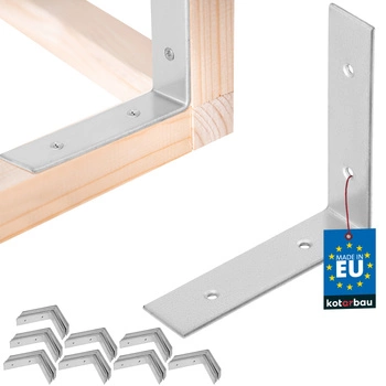 Tesařský úhelník nerezový pozinkovaný 80x80x20 mm sada 100 ks.