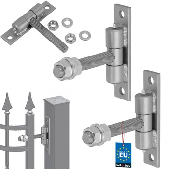 Závěs brány s maznicemi šroubovací stříbrný fi 20 mm sada 2 ks.