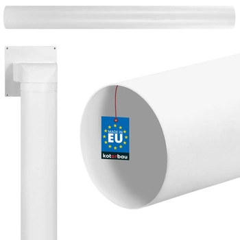 Ventilační kanál kulatý trubka pvc bílý 50 cm fi 125 mm