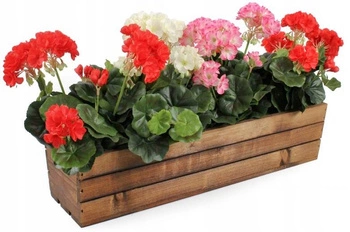 Dřevěný balkonový truhlík na květiny a bylinky hnědý 600 mm kotarbau