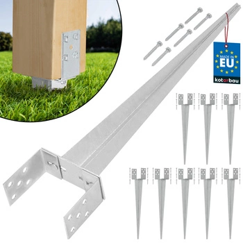 Základna sloupu nastavitelná zarážecí 0-160 mm sada 8 ks.