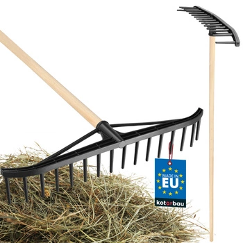 Hrábě na seno 550 mm s dřevěnou násadou