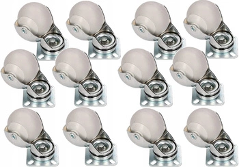 Nábytková otočná kolečka s gumovým ložiskem 50 mm - 12 ks