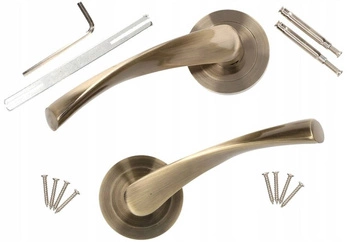 Dveřní klika 130mm patina sada pro dveře