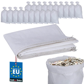 Polypropylenový pytel na suť písek uhlí mouka 50 kg 60x105 cm sada 20 ks.