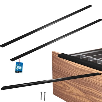 Uchyt nábytkový hliníkový černý mat 980/1000 mm sada 2 ks.