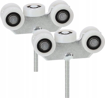 5 válečkových šroubových vozíků fi8 posuvné brány - 2 ks.