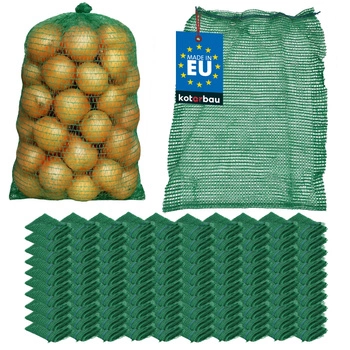 Raslový pytel se stahováním na cibuli brambory 15 kg 40x60 cm sada 100 ks.