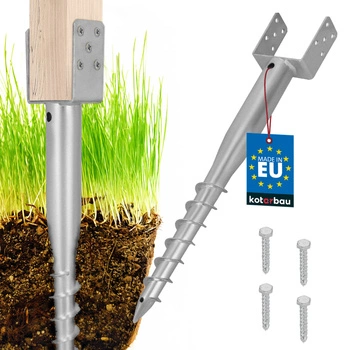 Základna sloupu kotva u šroubovaná do země ocelová 120x720 mm